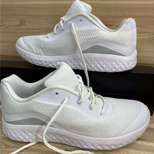 Athletic Works Memory Foam Jogger Sneakers White Women’s Size 9